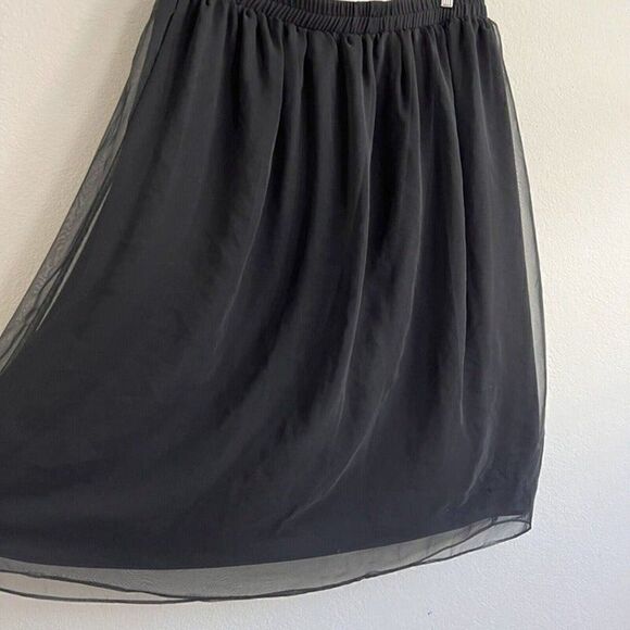 Teddi 90s Vintage Women Plus Size 24W Black Layered Midi Skirt Peasant Boho - Picture 2 of 11